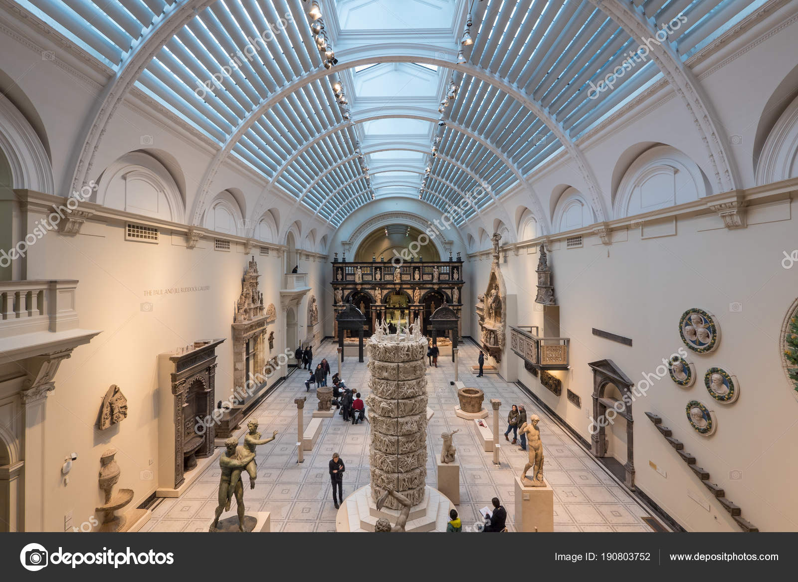 London Circa January 2018 Victoria Albert Museum Hall Museum