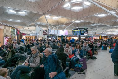 Stansted, Londra - Ocak, 2018 yaklaşık: Stansted Havalimanı. 4 en işlek Havaalanı 17.4 milyon yolcu ile İngiltere'de yapıldı.