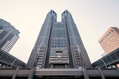 TOKYO, JAPAN - CIRCA MARCH, 2017: Tokyo Metropolitan Government Building No.1. The Tokyo Metropolitan Government Building is houses the headquarters of the Tokyo Metropolitan Government. clipart