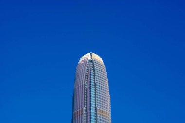 Hong Kong, Çin - 24 Kasım 2015: Hong Kong Uluslararası Finans Merkezi. IFC (415.8 m) 2003 de tamamlandı Hong Kong'un en yüksek binadır.