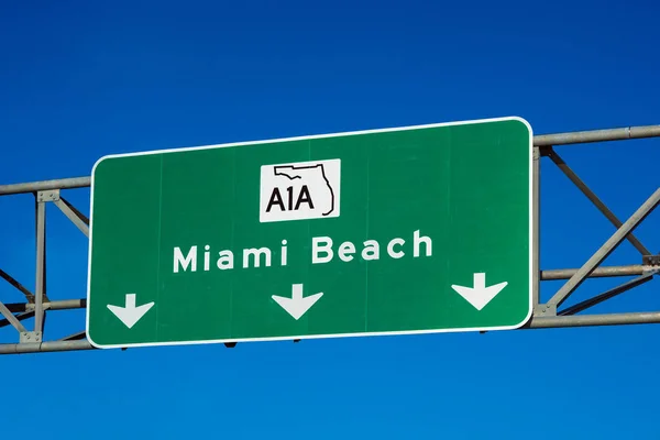 Miami Beach Jel Felett Biscayne Bay Bridge Nappali Miami Florida — Stock Fotó