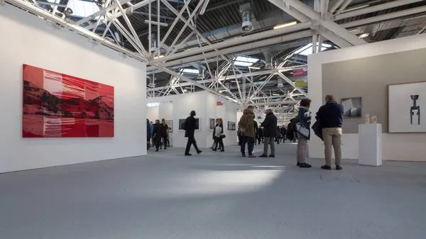 Bologna Talya Şubat 2018 Nsanlar Artefiera 2018 Uluslararası Sergi Çağdaş — Stok fotoğraf