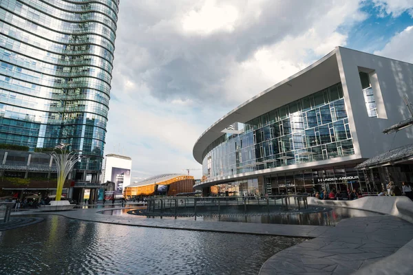 Milan Italy Circa September 2017 Gae Aulenti Square New Finalcial — Stock Photo, Image