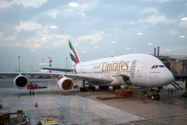 Bangkok Thailand November 2015 Emirates Airbus A380 Suvarnabhumi International Airport — Stock Photo, Image