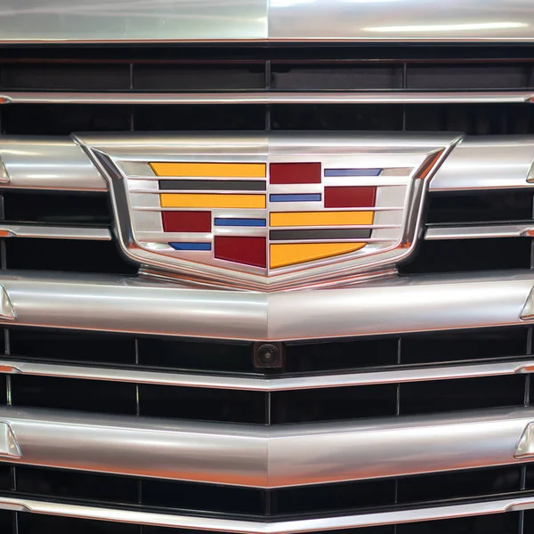 Bologna Italië Circa December 2017 Close Van Cadillac Logo — Stockfoto