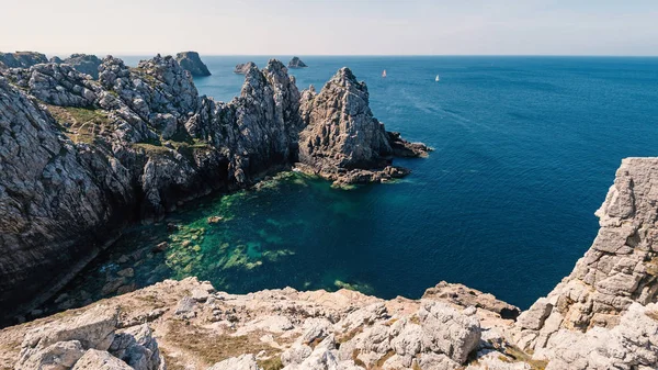 Kıyı Şeridi Pointe Kalem Hir Brittany Fransa — Stok fotoğraf