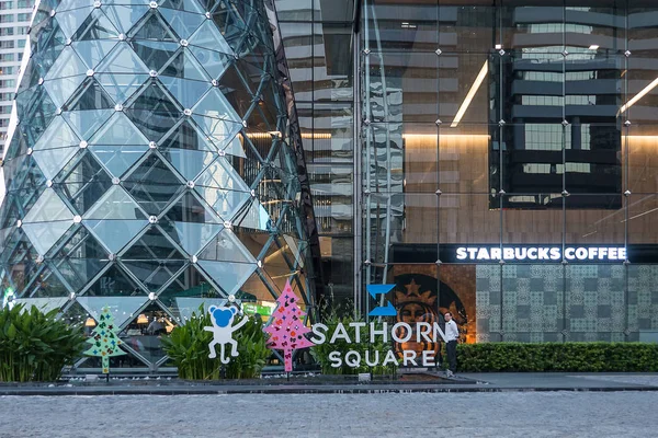 Бангкок Таїланд Листопада 2015 Sathorn Квадратний Перегляду Вулиць — стокове фото