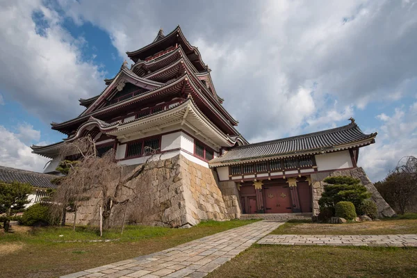 Vista Para Castelo Fushimi Com Céu Nublado Dramático Quioto Japão — Fotografia de Stock