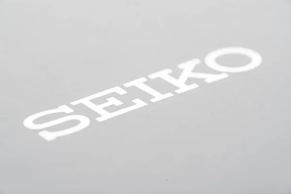 Bologna Itália Circa March 2018 Seiko Logo Seiko Uma Empresa — Fotografia de Stock