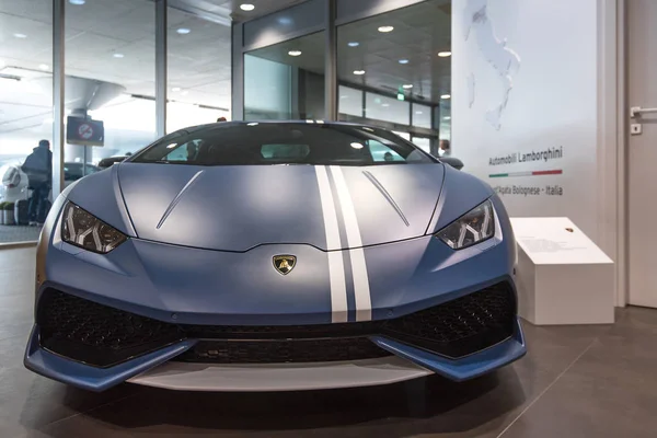 Bologna Itália Circa March 2017 Lamborghini Huracan Exposição Carros Esportivos — Fotografia de Stock