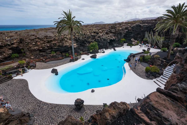 Lanzarote Spanya Yaklaşık Haziran 2017 Volkanik Ziyaret Insanlar Teslim Olup — Stok fotoğraf