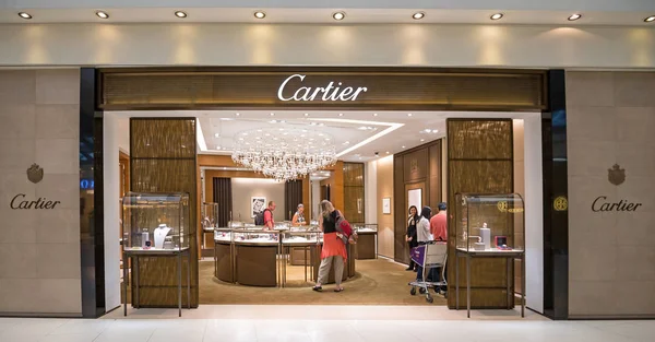 Bangkok Tailandia Noviembre 2015 Tienda Cartier Dentro Del Aeropuerto Internacional —  Fotos de Stock