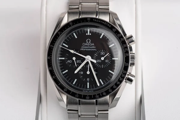 Bologna Itália Outubro 2017 Relógio Omega Speedmaster Professional Omega Tem — Fotografia de Stock