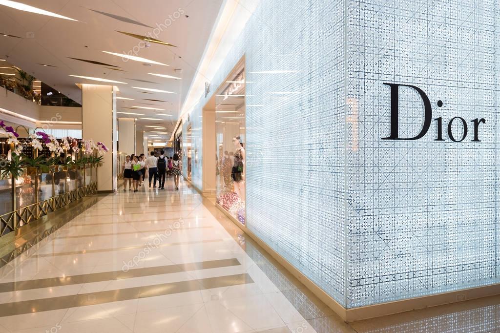 BANGKOK, THAILAND - NOVEMBER 19, 2015: Dior store. Dior is a European luxury goods company founded in 1946 by the eponymous designer Christian Dior.