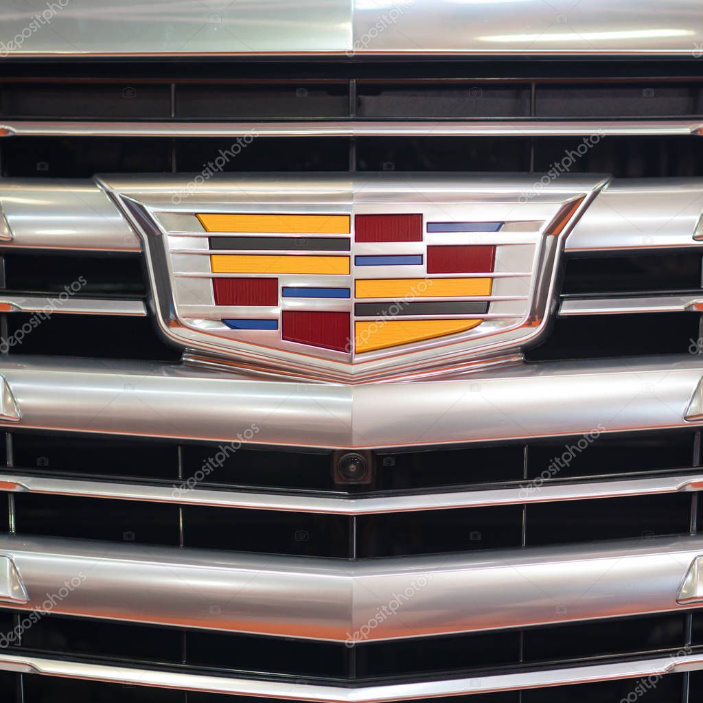 BOLOGNA, ITALY - CIRCA DECEMBER, 2017: Close up of Cadillac logo.