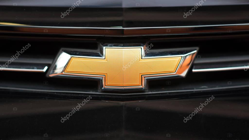 BOLOGNA, ITALY - CIRCA DECEMBER, 2017: Close up of Chervrolet logo.