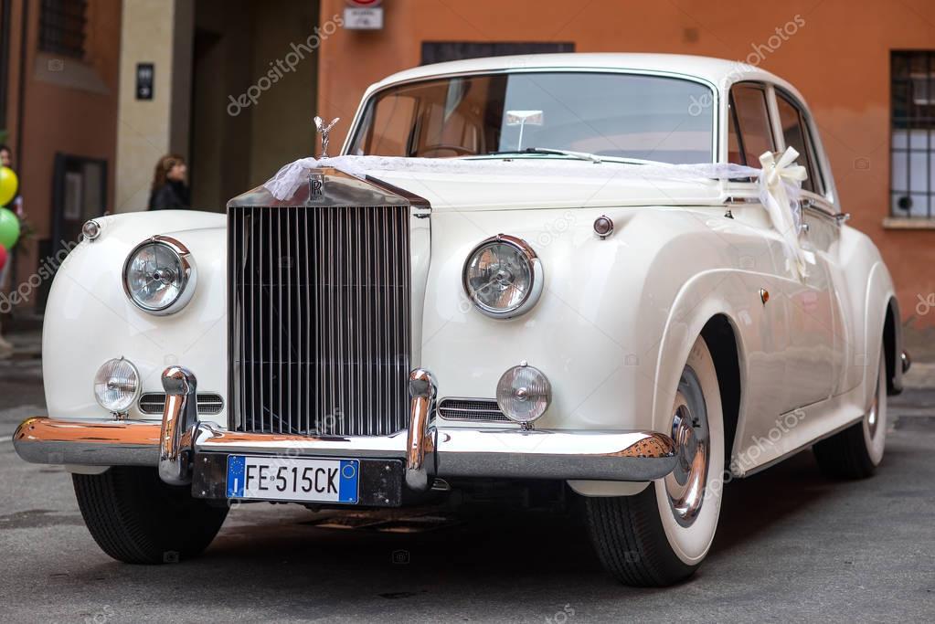 BOLOGNA, ITALY - OCTOBER 15, 2016: Rolls-Royce Phantom V. The Rolls-Royce Phantom V is a large, ultra-exclusive four-door saloon produced by Rolls-Royce Limited from 1959 to 1968.