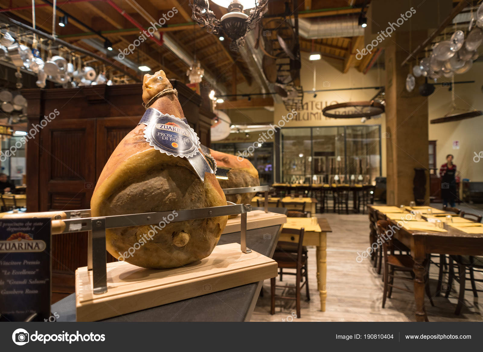Bologna Itália Circa December 2017 Parma Ham Dentro ...