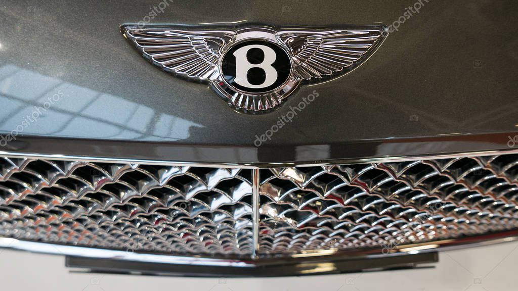 BOLOGNA, ITALY - CIRCA DECEMBER, 2017: Close up of Bentley logo.