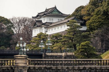 Japonya, Tokyo 'daki İmparatorluk Sarayı. İmparatorluk Sarayı Japon İmparatoru 'nun yaşadığı yer.. 