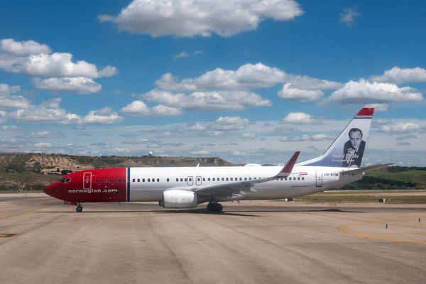 Madrid Spanje Mei 2015 Noorse Vliegtuig Luchthaven Barajas Belangrijkste Internationale — Stockfoto