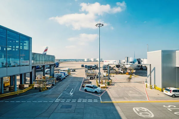 London March 2016 Airplanes Operations Heathrow Airport Busiest Airport United — Stock Photo, Image