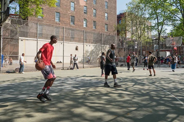 New York City Mai 2015 Der Ikonische Basketballplatz Der West — Stockfoto