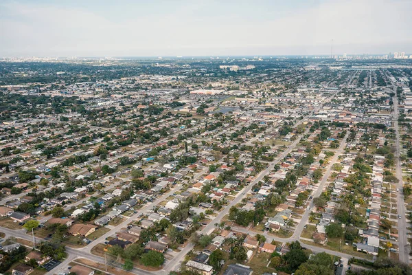 Panoramic view of residential area in Miami, Florida.