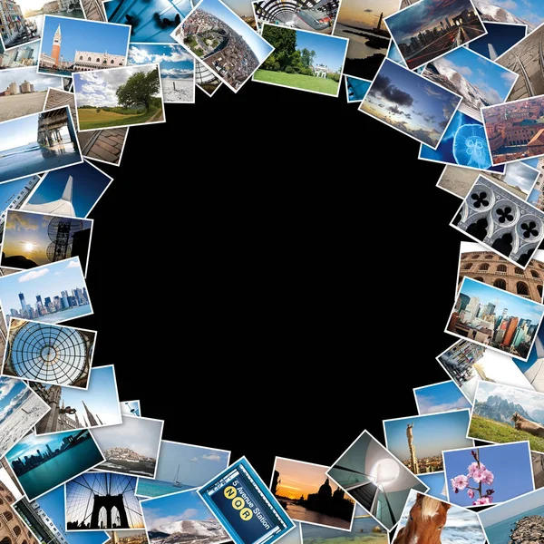 Stack Travel Images World Copy Space — Stock Photo, Image