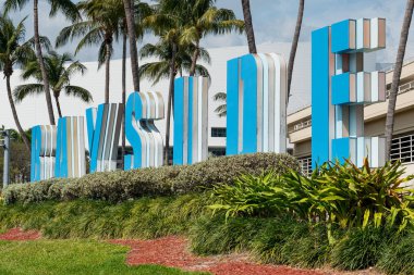 Miami, Amerika Birleşik Devletleri - 18 Mart 2016: Bayside işareti sokakta.