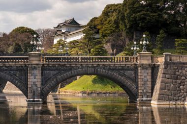 Japonya, Tokyo 'daki İmparatorluk Sarayı. İmparatorluk Sarayı Japon İmparatoru 'nun yaşadığı yer.. 