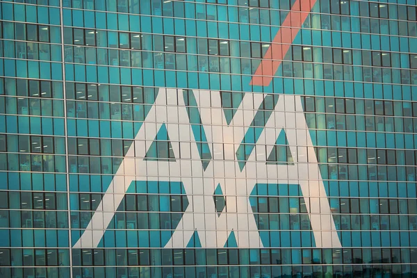 Milan Italy September 2016 Axa Logo Office Building Axa French — Stock Photo, Image