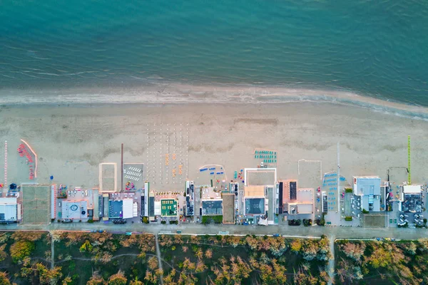 Imagem Panorâmica Aérea Litoral Adriático Itália — Fotografia de Stock