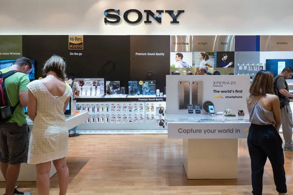 Bangkok Thailand Novembro 2015 Sony Store Sony Corporation Uma Corporação — Fotografia de Stock