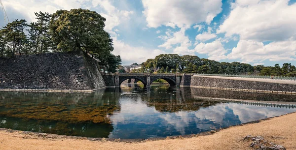 Obraz Panoramiczny Pałac Cesarski Tokio Japonia Pałac Cesarski Jest Gdzie — Zdjęcie stockowe