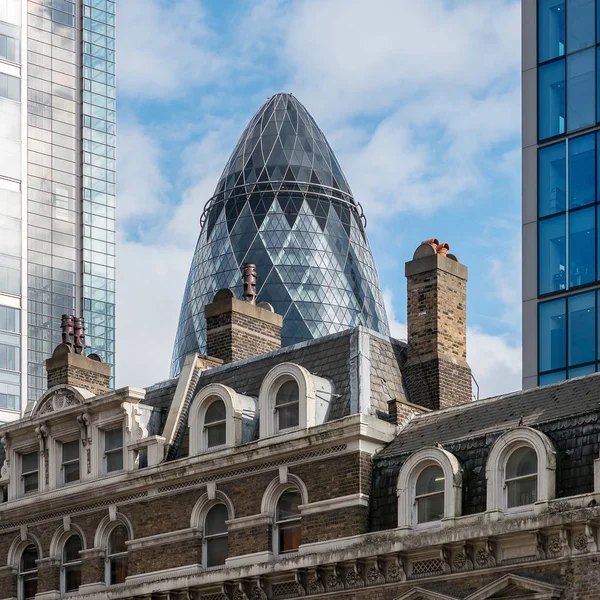 London June 2015 Gherkin Building Has Become Iconic Symbol London — Stock Photo, Image