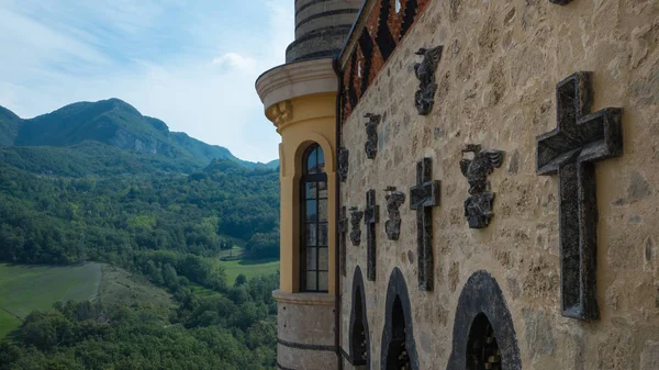 Riola Italia Octubre 2016 Vista Del Castillo Rocchetta Mattei Fue — Foto de Stock