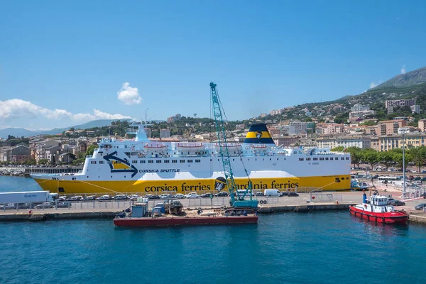 Bastia France June 2016 Italian Corsica Ferry Bastia Harbour — Stock Photo, Image