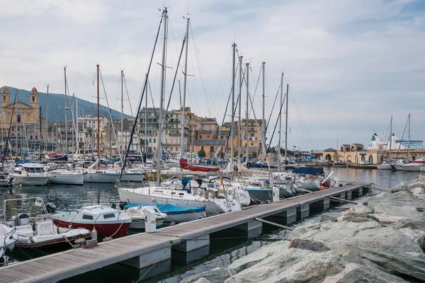Bastia Francja Lipiec 2016 Widok Stary Port Dzień — Zdjęcie stockowe