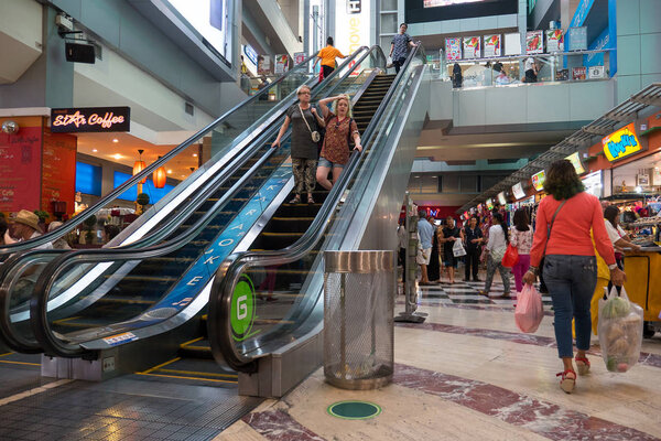 BANGKOK, THAILAND - NOVEMBER 13, 2015: People inside MBK shopping mall.