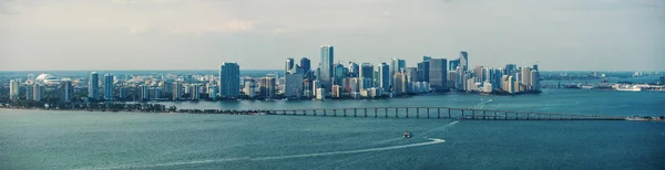 Panoramisch Uitzicht Van Miami Florida Een Zonnige Dag — Stockfoto