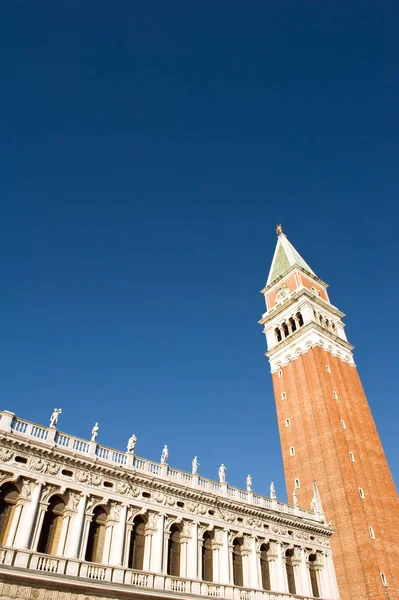 San Marco Náměstí Campanile Benátky Itálie — Stock fotografie