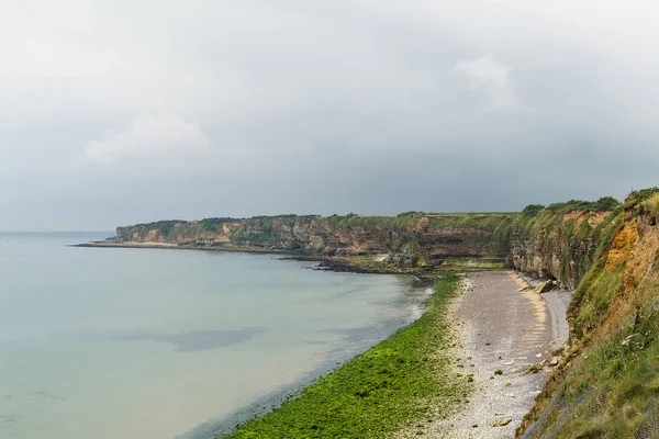 Omaha Beach Deki Yağmurlu Bir Günde Omaha Beach Sahil Manş — Stok fotoğraf