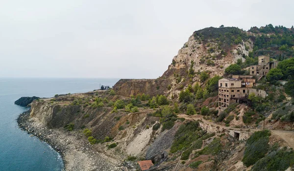 Letecký Pohled Důl Starého Domu Ostrově Elba Toskánsko Itálie — Stock fotografie