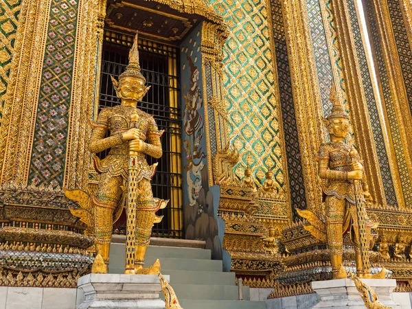 Tradycyjne Siamese Złote Posągi Grand Palace Bangkok Tajlandia — Zdjęcie stockowe