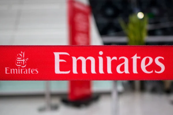 Dubai Emirados Árabes Unidos Circa March 2017 Logotipo Emirates Airline — Fotografia de Stock