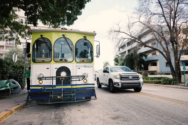 Miami Beach Usa März 2016 Kostenloser Bus Sobe Südstrand Auch — Stockfoto