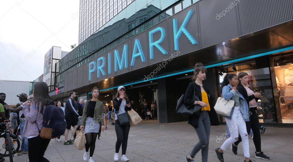 BERLIN, GERMANY - CIRCA JULY, 2017: Primark store in Alexanderplatz. Primark is an Irish clothing retailer. Headquartered in Dublin, the company sells clothes at the low cost end of the market.
