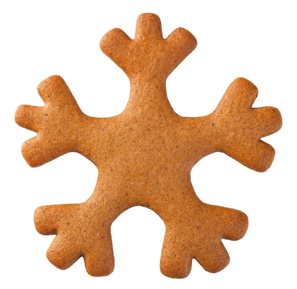 Пряничное печенье со снежинкой — стоковое фото