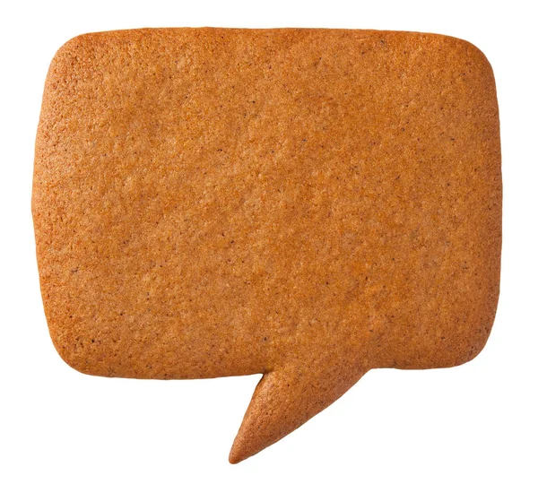 Gingerbread Speech Bubble Cookie — Stock Photo, Image
